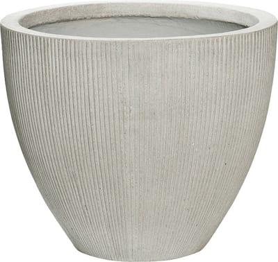 Pottery Pots - Plantenbak Jesslyn XS - Ø41.5cm x H34.5cm - Indoor en Outdoor - Light Grey (vert. ridg)