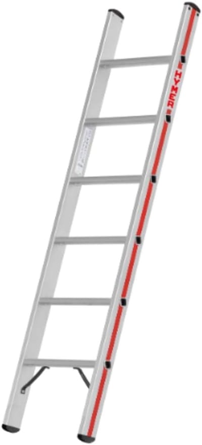 Trapladder Aanlegladder - Vouwladder 6 Treden - Veilig Klussen - Versterkte Brede Treden - 37cm Binnenbreedte