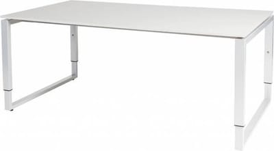 Vergadertafel - Verstelbaar - 180x100 grijs - wit frame