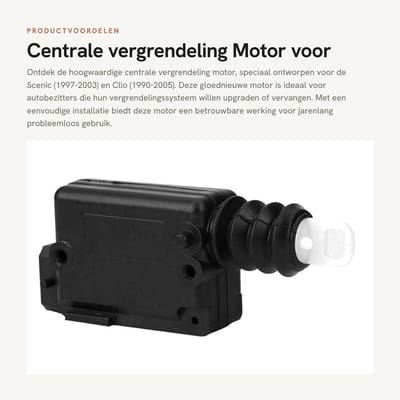 Dailygoods- Centrale Vergrendeling Hoge Betrouwbaarheid - Deurvergrendelingsbediening - Achterklepvergrendeling - 2-pins - Kunststof - Onderdeelnummer 7702127213 - Deurenvergrendeling