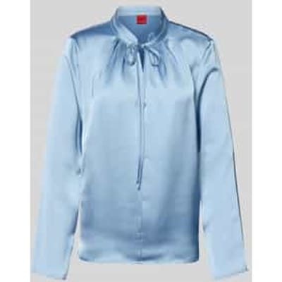 Regular fit blouse met lange mouwen en strikdetail, model 'CIMONAS'