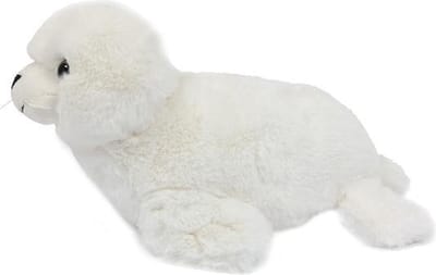 PIA Soft Toys - Pluche Knuffeldier - Zeehond - wit - 24 cm