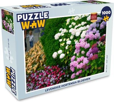 Puzzel Levendige hortensia bloemen - Legpuzzel - Puzzel 1000 stukjes volwassenen