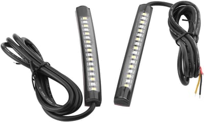 2 x 12V 17 SMD Universele Flexibele LED-stripverlichting voor auto, remlicht, richtingaanwijzers en achterlichtstrip interieur voor motorfiets, fiets, ATV, auto en RV zijlichten
