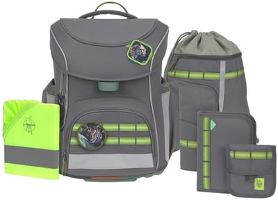 Lässig schooltas regenhoes Unique School Set Slim 7-delig Antracite antraciet
