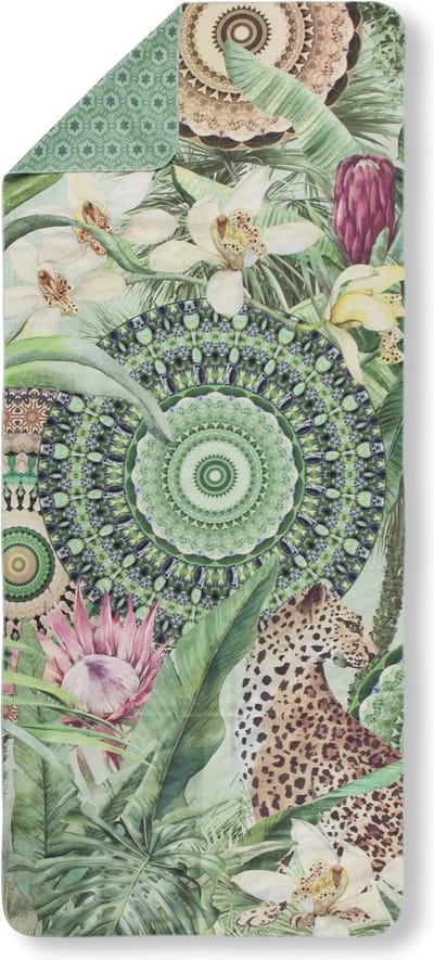 HIP Sporthanddoek "tropische print en mandala's" - Groen - (50x100 cm) - Microvezel