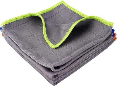 Set van 3 Lintvrije Microfiber Polijstdoeken van 30x30 cm - Ideaal voor Ramen, Auto en Keuken, Strepenvrije Glans en Effectieve Reiniging