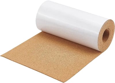 Dailygoods- Kurkstrips 250 x 20 cm - Zelfklevend - Stevig - Lichtgewicht - Duurzaam - Voor knutselen/handwerk - Kurkplaat