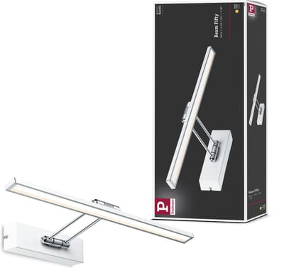 Galeria LED-schilderijlamp Beam 2700K 580lm 230V 8W Wit, Chroom