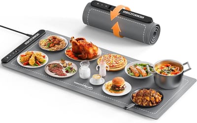 Verwarmingsmat Voedsel - Buffetwarmer Voedselwarmer - Buffetten Warm Houden - XXL Formaat - 91 x 40 cm - Donker Grijs