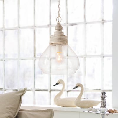 LOBERON Hanglamp Pallu bruin/helder