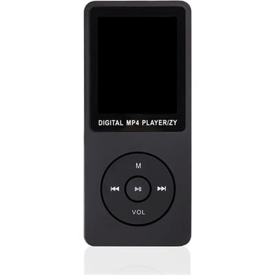 MP3-speler 64 GB Muziekspeler 1,8     Scherm Draagbare MP3-muziekspeler met FM-radio Spraakopname zwart