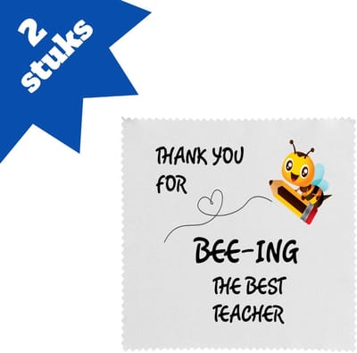 Akyol - docent cadeau - brillendoekjes - Docent - meester en juffen cadeau - docent - collega cadeau - verjaardag - cadeau - afscheidscadeau - geschenk - leuke cadeau - kado - gift - juffendag - meesterdag - 17,8 bij 17,8 cm - 2 stuks