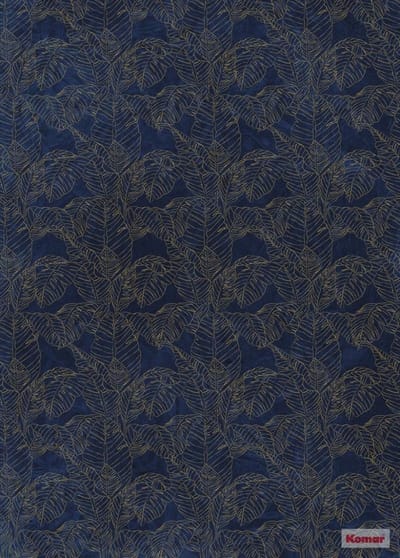 Komar Heritage | blauw/goud bladermotief | fotobehang op vlies 200x280cm
