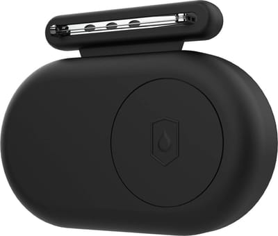 Go Go Gadget - Siliconen case - Geschikt voor Samsung Galaxy SmartTag2 - Veiligheidsspeld bevestigen - Kinderen tracken - Vakantie - Zwart