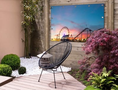 Tuindecoratie Strand - Kermis - Los Angeles - 60x40 cm - Tuinposter - Tuindoek - Buitenposter