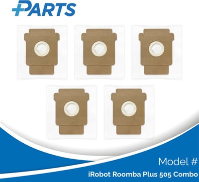 iRobot Roomba Plus 505 Combo Stofzakken (5 Stuks, Plus.Parts® alternatief voor 4849916)