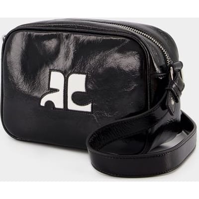Reedition Camera Schoudertas - Courreges - Leer - Zwart