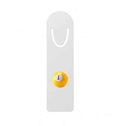 Hacebo® - Biljartbal metalen boekenlegger - Biljart - biljarters - Snooker - poolen - nummer 1 Bladwijzer boekenleggers - 12.7 cm x 3.2cm