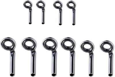 Dailygoods- Geleidingsoogringen 10 Stuks - Puntreparatieset - Zoutwater/Zoetwater - Lichtgevoelig - Roestvrij Staal - Duurzaam/Keramisch - Hengelonderdelen