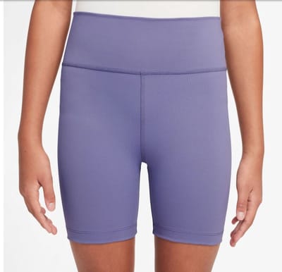 Nike One (Girls) Dri-FIT 12.5cm Biker Shorts - Paars - Maat 147/158