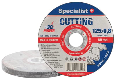 10 stuks Doorslijpschijf Metaal & RVS 125 x 0,8 x 22,23 mm – Ultra Dun – Professionele Slijpschijf SPECIALIST+