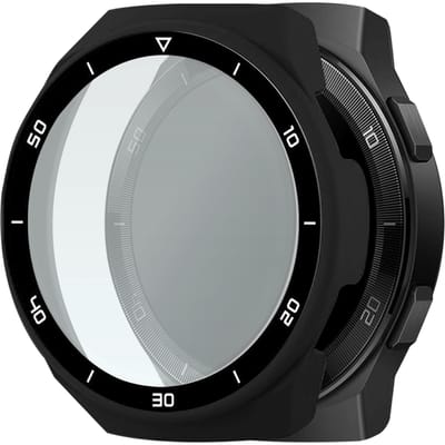 Huawei Watch GT 2E Hoesje met Screenprotector gehard glas - Zwart