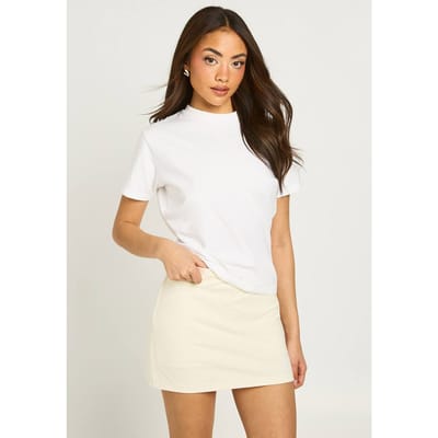 boohoo Dames Basic Jersey Skort | Citroen | Maat: 40