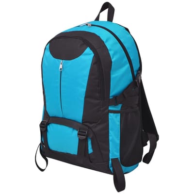 vidaXL - Hiking - rugzak - 40 - L - zwart - en - blauw