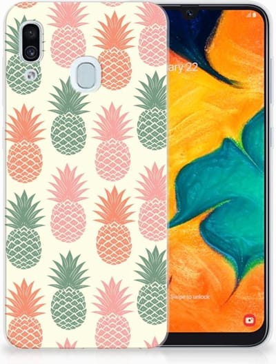 Samsung Galaxy A30 Siliconen Case Ananas