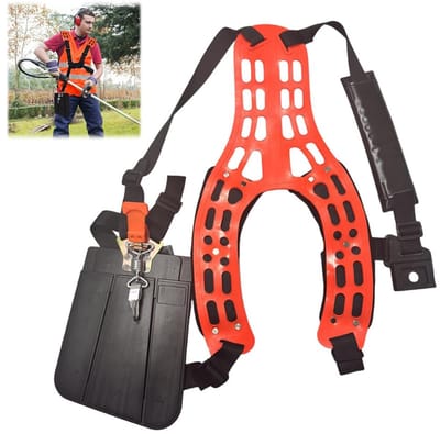 Bosmaaierriem, schouderriem voor bosmaaiers, verstelbare dubbele schouderriem, draagriem, bosmaaieraccessoires, schouderriem voor grasmaaiers, bosmaaier