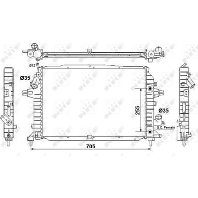Radiator, motorkoeling NRF 53082