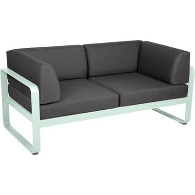 Fermob BELLEVIE club sofa 2 zits - A7 gletsjermunt - A3 grafietgrijs