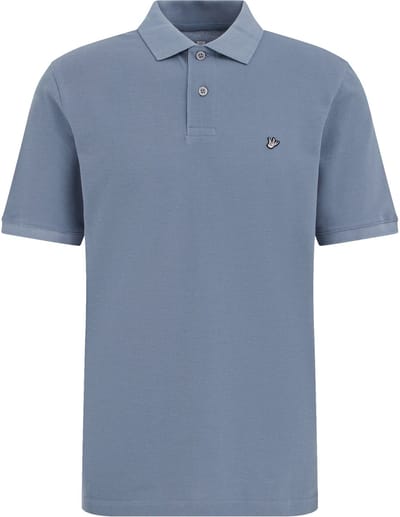 WE Fashion Heren regular fit polo met structuur