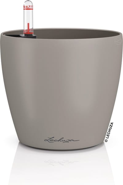 LECHUZA CLASSICO Color 14 - Plantenbak - met bewateringssysteem - ALL-IN-ONE set met LECHUZA-PON - zandbruin