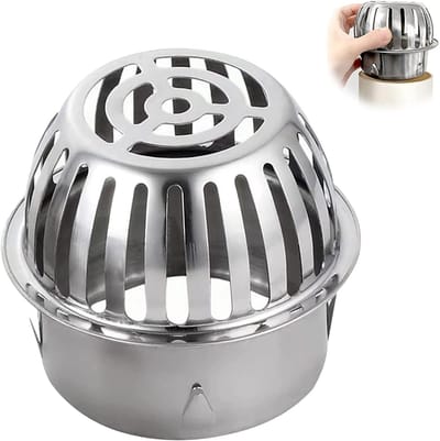 RVS Convex Vloerafvoer- 1 Stuks Afvoergootfilters- RVS Afvoergootfilter voor Anti-Verstoppingsafvoeren op Balkons- Badkamers- Buitenplaatsen (83mm)