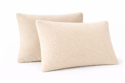 Sherpa Comfort Kussenslopen – Velvet & Sherpa – 2× 60×70 cm - Sand