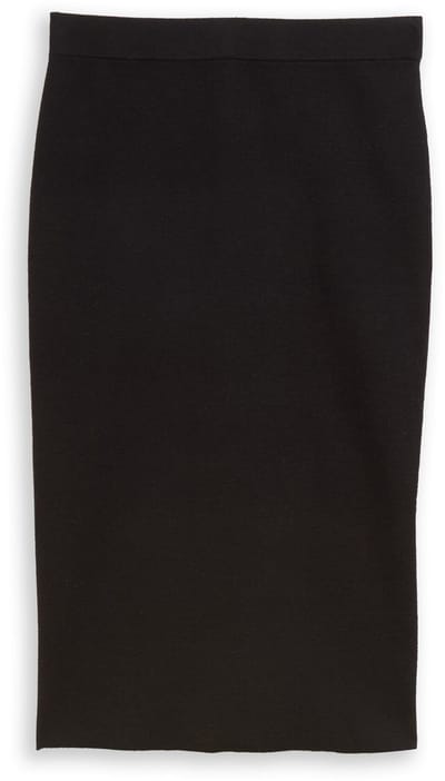 Tom Tailor - Midi-rok met split - Maat 38 - deep black