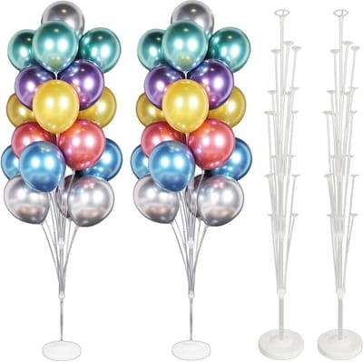 Set van 2 Ballonstandaards van 160 cm voor Grote Ballonnen, Ideaal voor Verjaardagen, Bruiloften en Jubilea