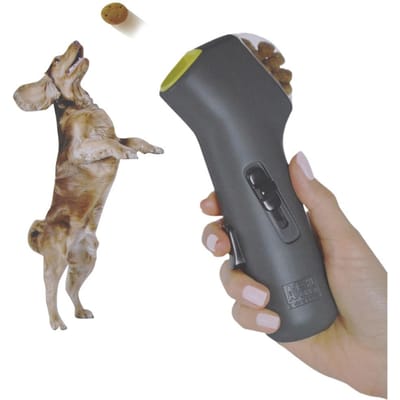 Hondenvoer Launcher Hondentrainingsspeelgoed Grappige Duurzame Puppy Snackvoerder Dispenser grijze kleur