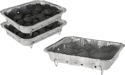 Wegwerp Barbecue met Houtskool – 2 Stuks – Instant BBQ voor Buiten, Camping of Picknick – Inclusief Rooster – Barbecue Accessoires – BBQ Kopen