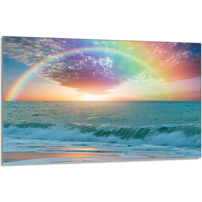 TMK ArtDeko - Glazen Beschermplaat - 80x52cm - Maritiem Motief - Veilig Glas