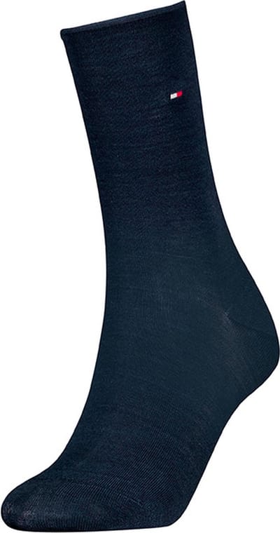 Tommy Hilfiger dames sokken premium roll top blauw