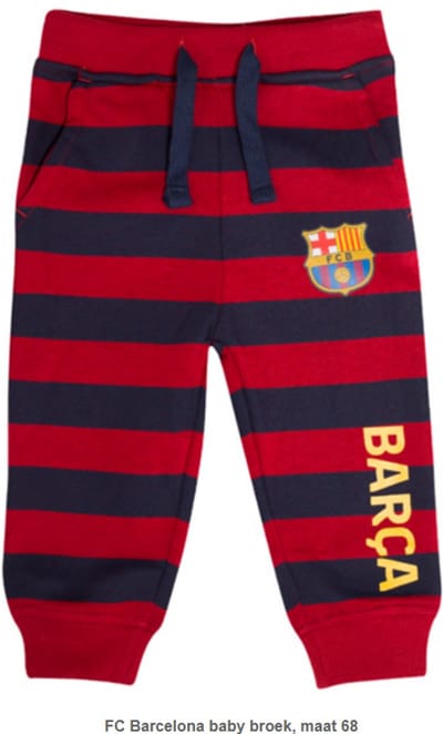 FC Barcelona baby broekje, maat 68 (6 maanden)