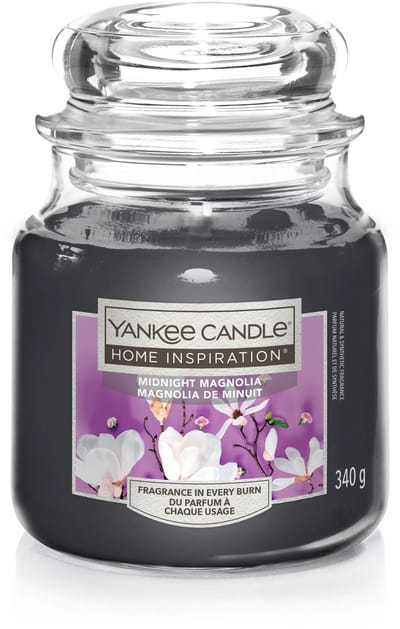 Yankee Candle Home Inspiration - Midnight Magnolia Medium Geurkaars - 75 branduren