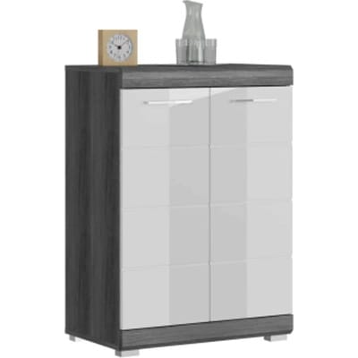 Scout ladekast wit hoogglans MDF TZ rook zilver NB - 37x60x85cm