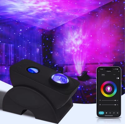 Thuys – Smart LED Sterrenhemel Projector – Met 3D Effect – Nachtlamp – Blauwe Laser Galaxy Projector