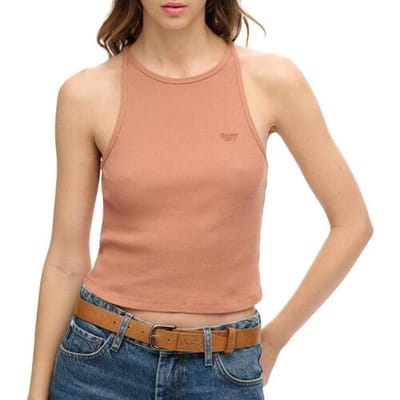 Superdry Essential Logo Racer Hemdtopje Bruin Grootte: 10-12