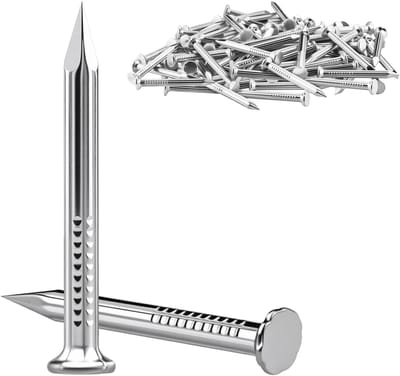 Stalen Spijkers - Beton Spijkers - Muurbevestiging - Gegalvaniseerd - 80mm 40 stuks - Zilver
