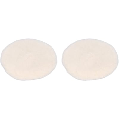 2 Stuks Wol Polijstpads Natuurlijk Universeel Auto Polijstpad Auto Carrosserie Polijstschijven 125mm white